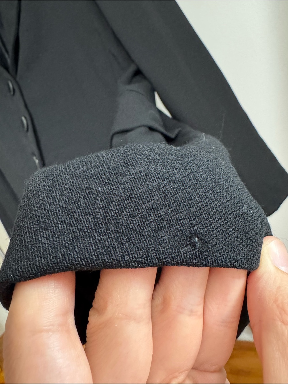 Holt Renfrew Collection wool Black Single-Breasted Tailored Blazer - Picture 3 of 3